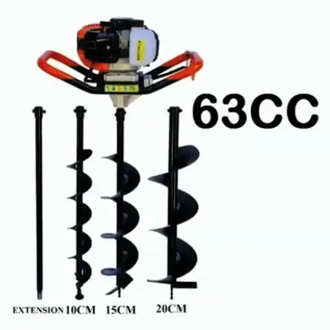 Barreno Ahoyador 63cc + 3 Brocas + Extesion - Profesional Japon