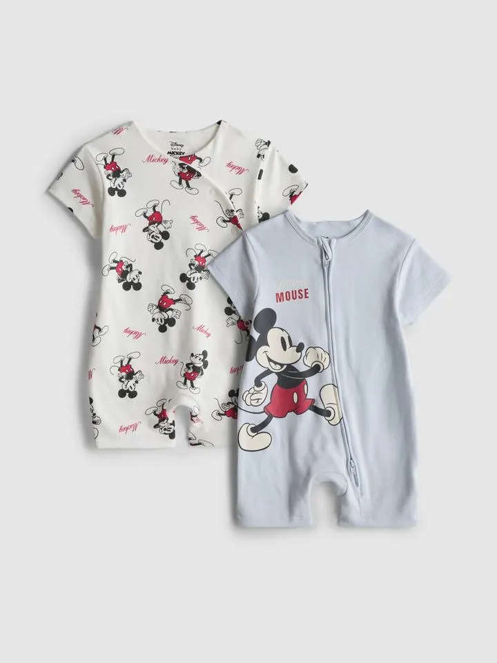 0–24 mois | Lot de 2 barboteuses Disney Mickey Mouse