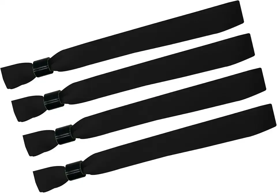 100 Pack Wrist Bands|Black Wristbands for Events|Wristbands for Concerts Festival Admission Party|13.78” x 0.59”