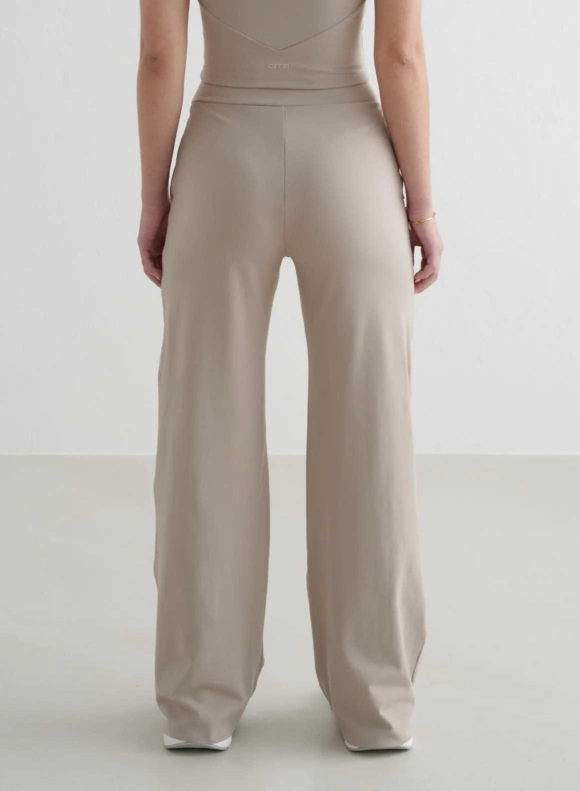 Dark Clay Sense Wide Petite Pants