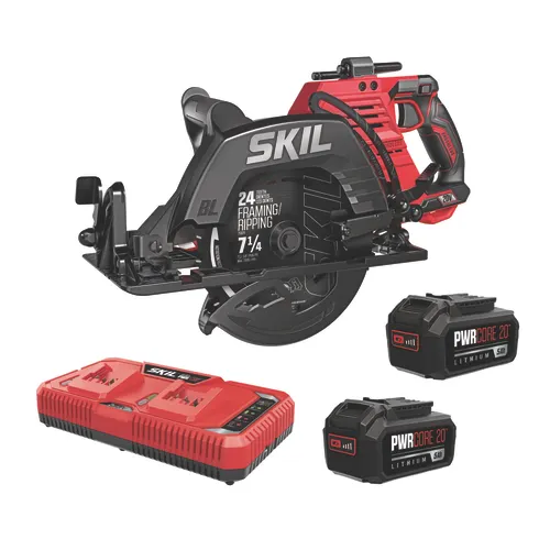 SKIL® 2x20-Volt Brushless Cordless 7-1/4" Rear Handle Circular Saw Kit