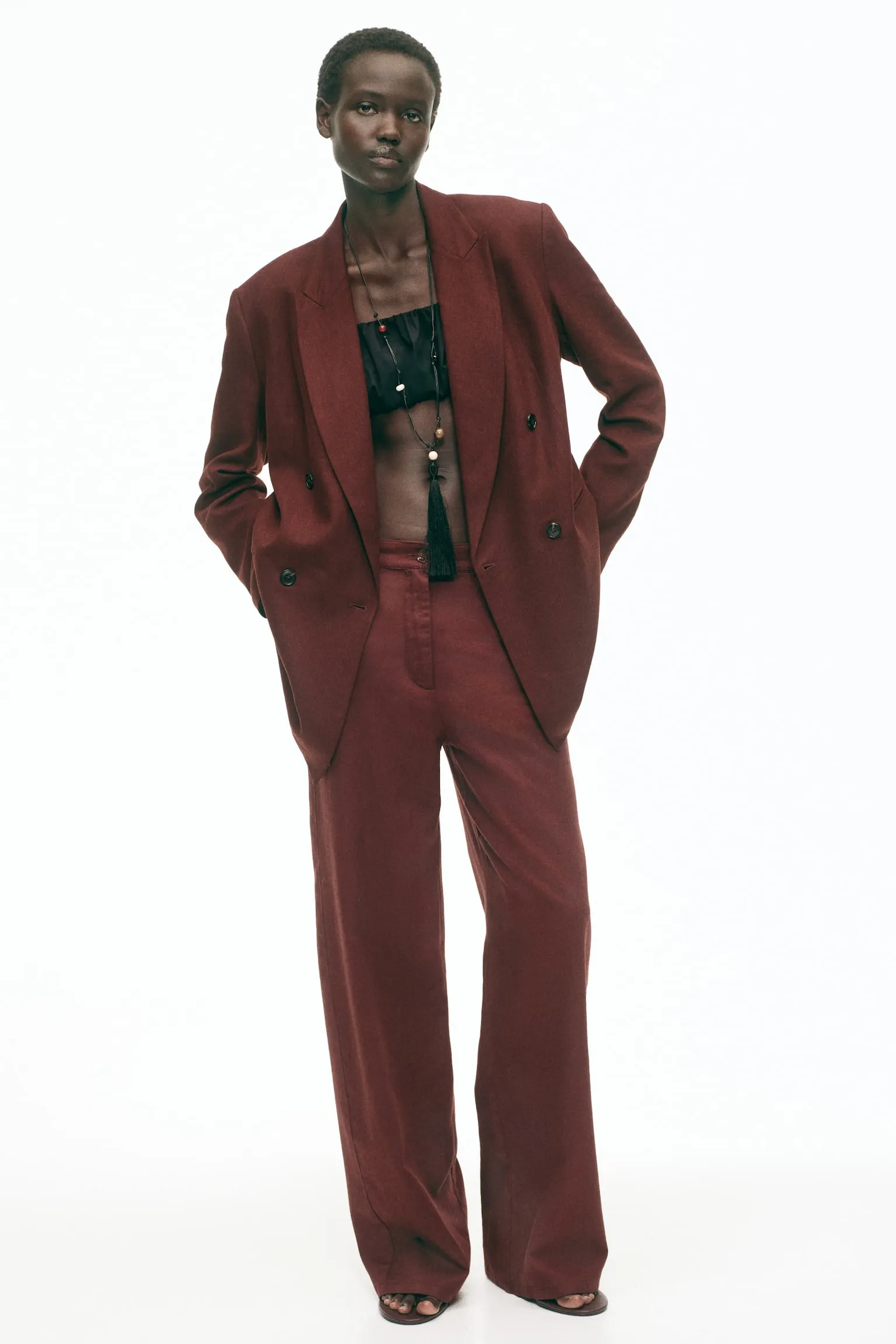 Pantalón en mezcla de lino