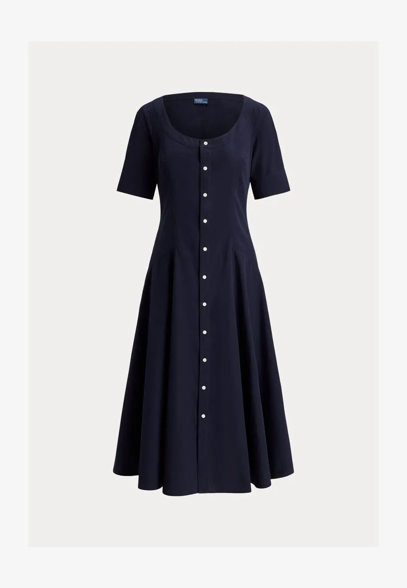 COTTON CANVAS SCOOPNECK DRESS - Skjortekjole - atlantic
