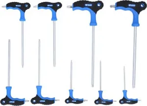 Brilliant Tools Serie di chiavi maschio piegate Torx® con foro