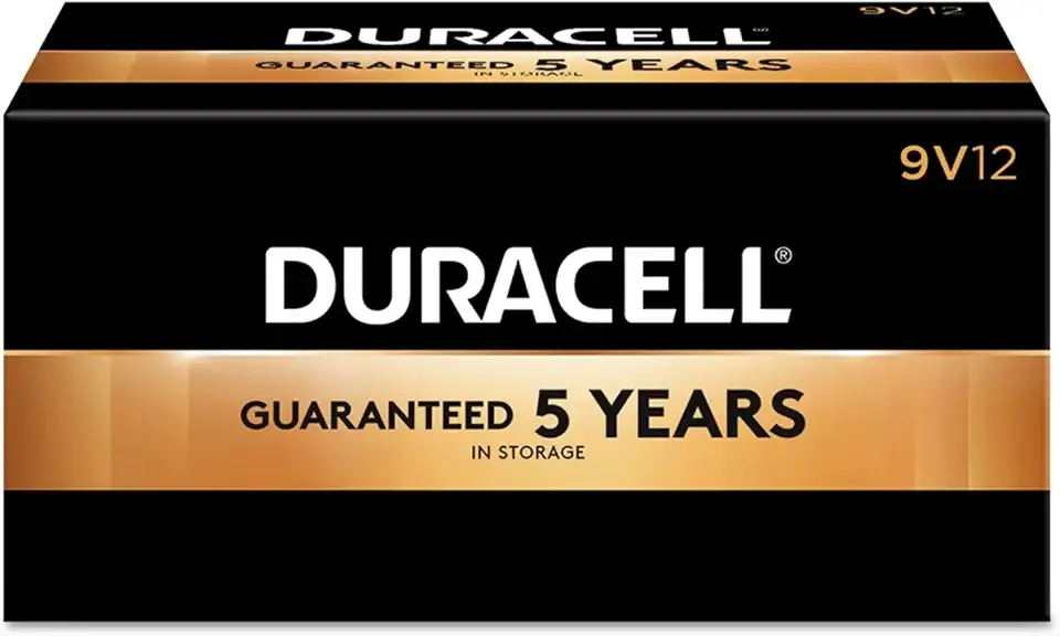 Duracell PGD MN1604BKD Coppertop Battery, Alkaline, 9V Size (Pack of 12)