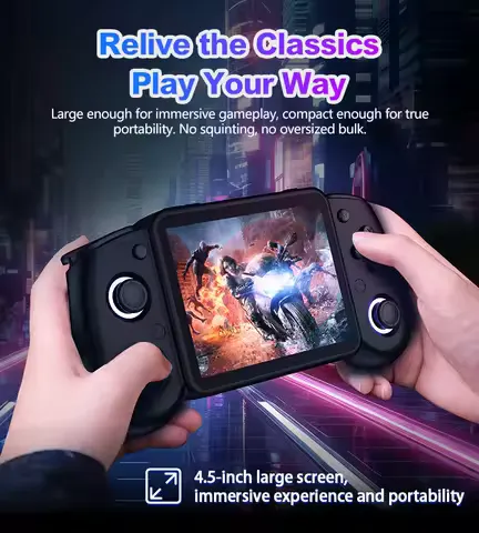 AISLPC RG43H Pro Handheld Game Console 4.3'' IPS Screen Linux System Joystick RGB Lighting RK3562 VS A527 Video Game Player Gift