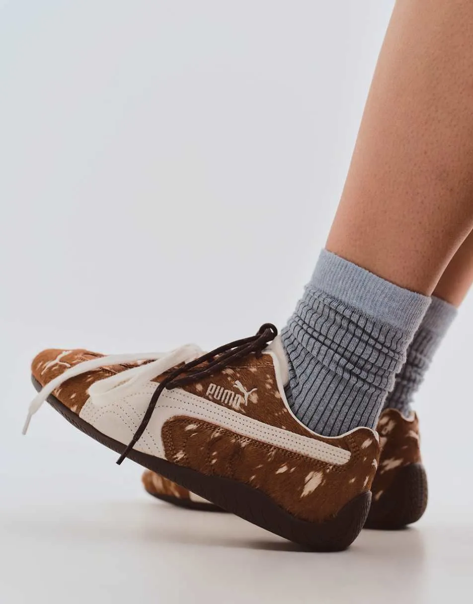 Puma Speedcat Doelette pony hair trainers in deer print - Exclusive to ASOS