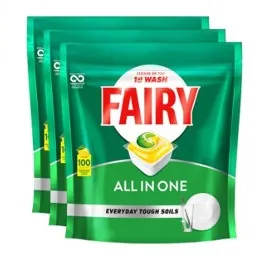 Fairy All In One Lemon 300 Dishwasher Tablets (3 x 100 Pack)