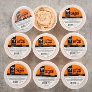 Alaska Glacier, Alaska Smoked Salmon Dip, 8 - 8 oz Tubs, 4 lbs. Total