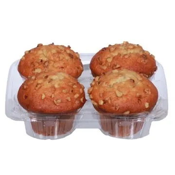 H-E-B Bakery Banana Nut Muffins, 4 ct