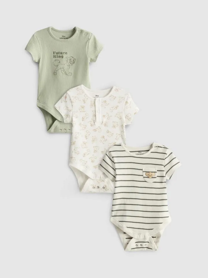 0–18 mois | Lot de 3 bodys Disney Le Roi Lion