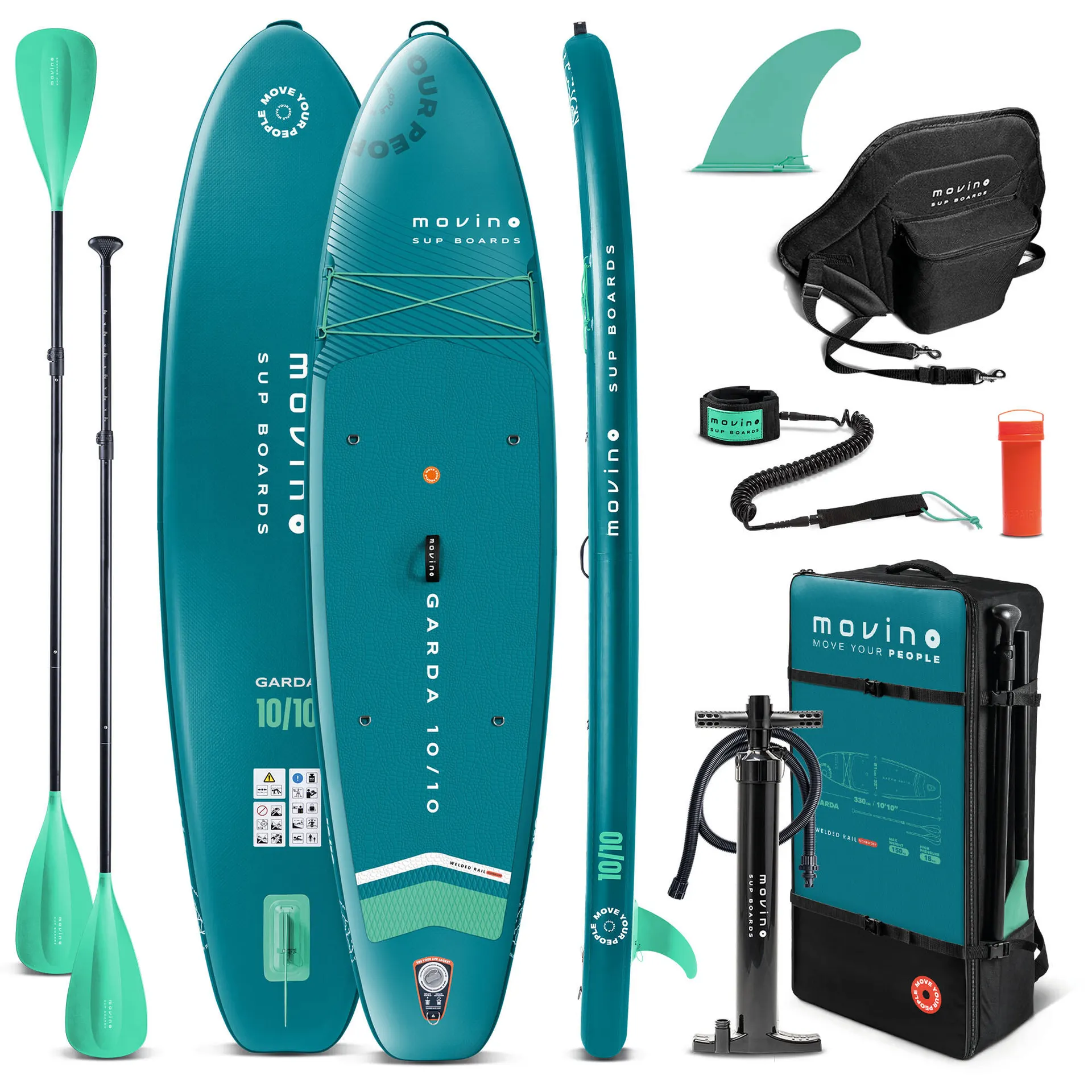 MOVINO Nafukovací SUP paddleboard Garda TM (330 cm) svařované hrany pádlo 2v1