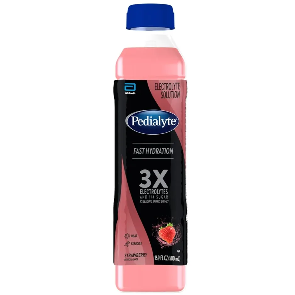 Pedialyte Strawberry Sports Drink, 16.9-oz. Bottle