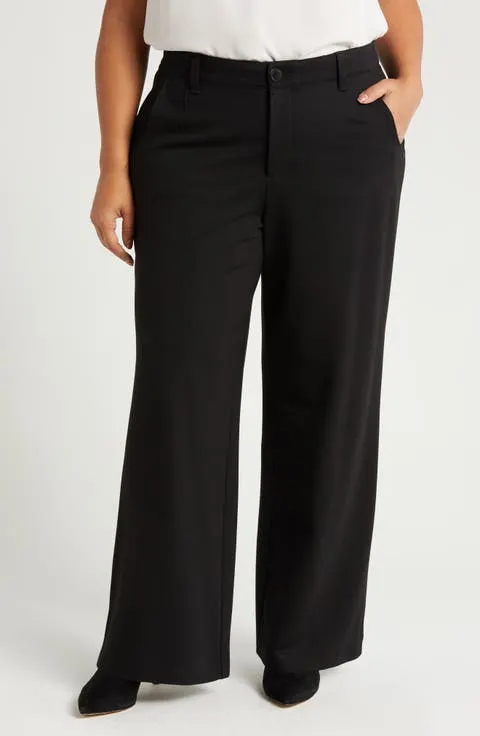 Wit & Wisdom Skyrise Flat Front Wide Leg Pants