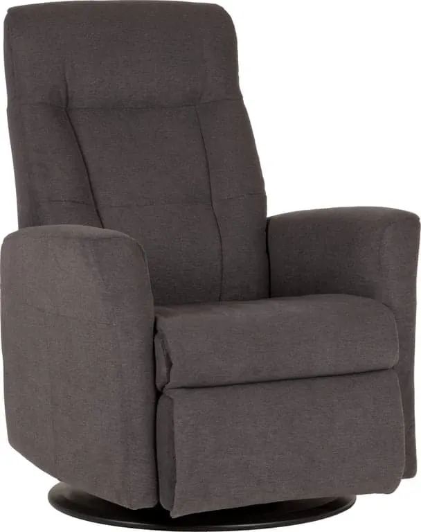 Mega recliner manuell med gyngelås, stoff Enjoy Graphite