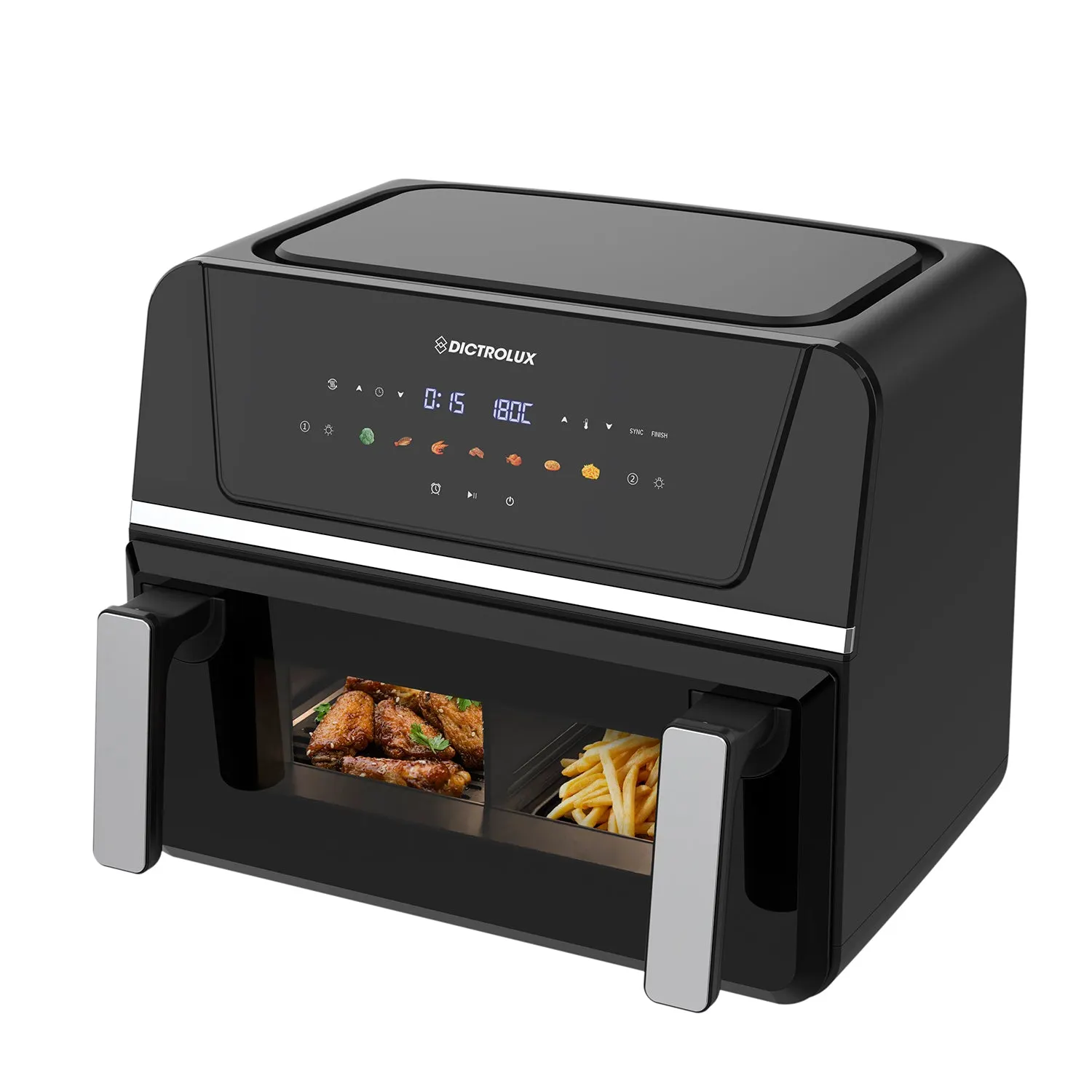 Friggitrice ad aria Doppio Scomparto Digital Max 10 Litri 1700 Watt