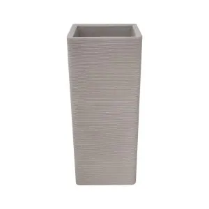Vaso autoirrigante Shabby in polietilene beige H 75 x L 32 cm