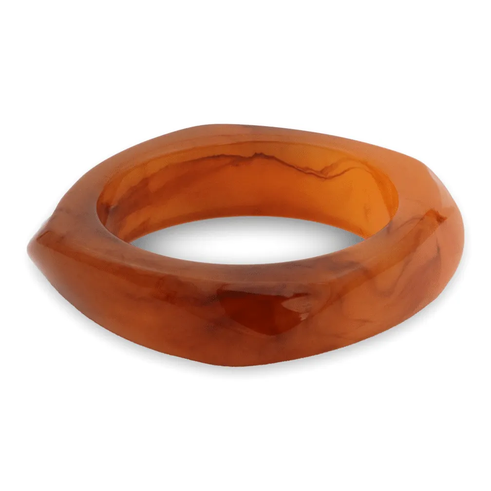 Lichtbruine armband in hars