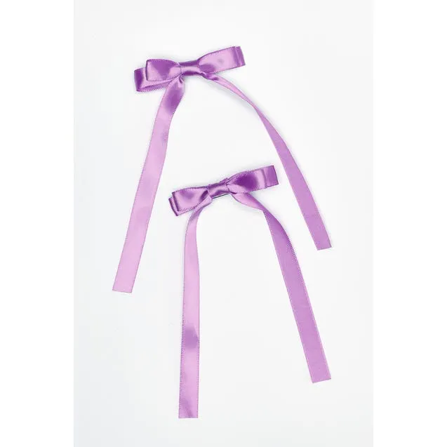 Set 2 haarspelden met lange strik