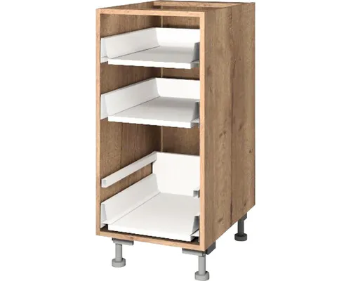 Korpus spodní kuchyňské skříňky BE SMART XL S 40 3Z dub halifax