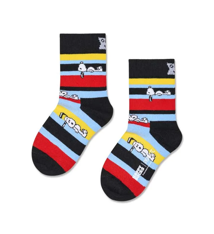 Kids Peanuts Snoopy Stripe Sock