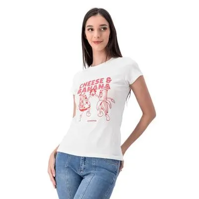 Playera Mxstaza Mujer Básica Estampada Manga Corta