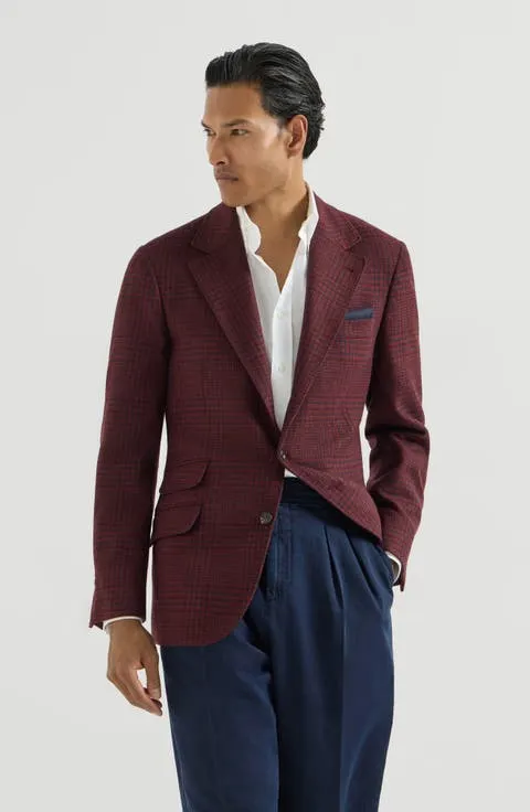 Cashmere Prince of Wales deconstructed Cavallo blazer