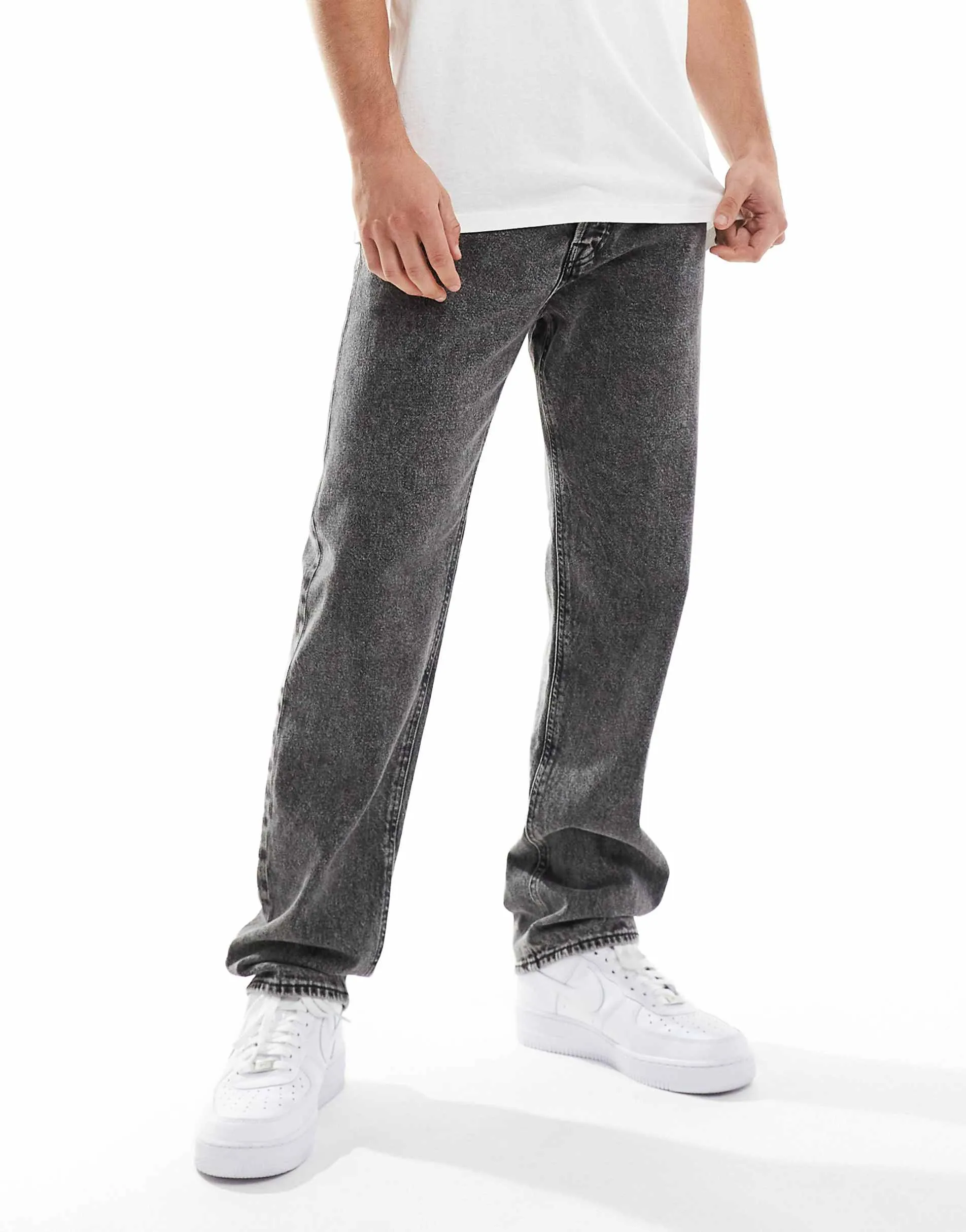 Jack & Jones Chris straight jean in washed grey