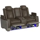 Lantana Power Motion Loveseat - Rocky Brown/Grey