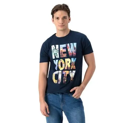 Playera Hummo Hombre Manga Corta Estampado Frontal