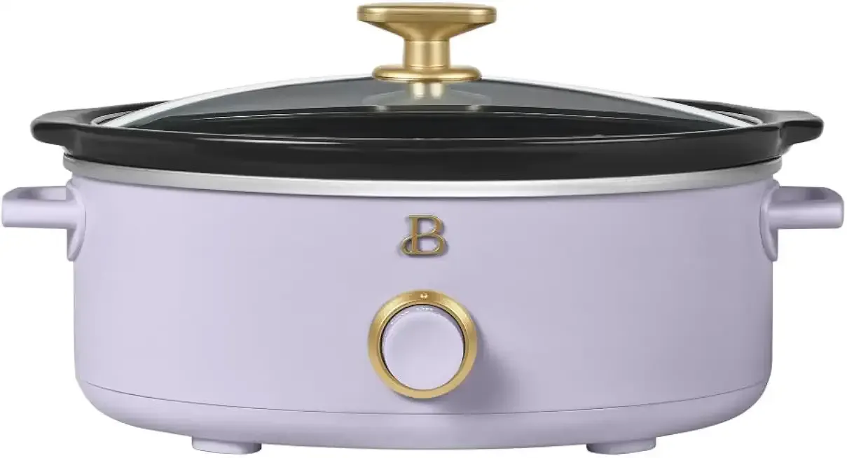 Beautiful 2.5 Qt Dip & Serve Slow Cooker, 3 Heat Settings, Lavender
