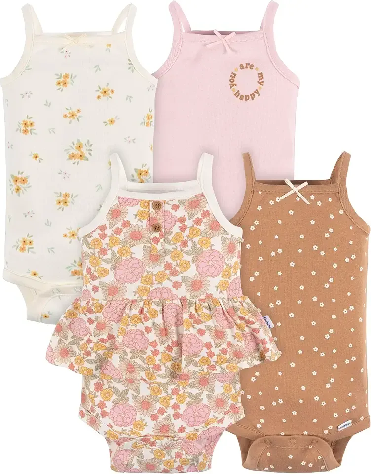Baby Girls Multi-Pack Sleeveless Onesies Bodysuit