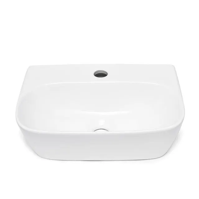 Brevis Lavabo suspendido con orificio para grifería, 43x30x13cm (SATBRE4330R)
