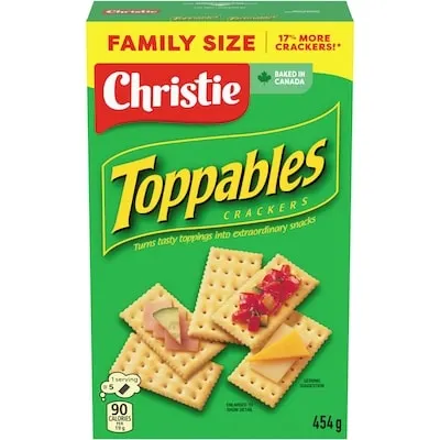 Toppables Crackers, Eat on its own or topped, Buttery tasting, flaky, melt in your mouth crackers