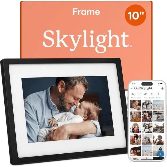 Skylight 10" Digital Picture Frame, 8GB WiFi Touchscreen Photo Frame with Email Sharing and Cloud Storage, Adjustable Orientation - Black $139.99 $93.33/lb