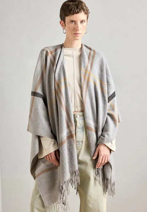 AWS - Cape - grey/camel/beige