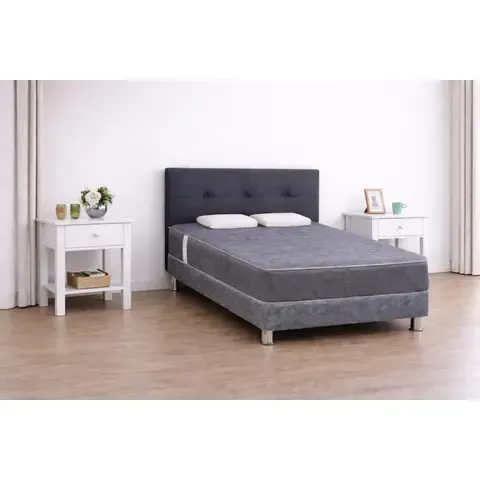 Combo Dormitorio Acqua 2 Plazas + Set x2 Veladores Blancos