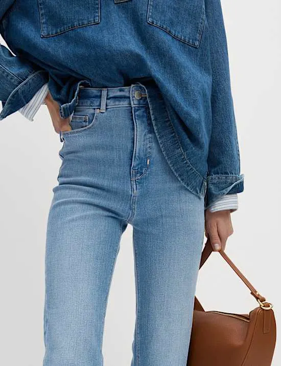 Magic Shaping High Waisted Straight Leg Jeans