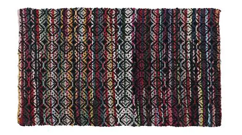 Copper Creek Mills Printed Chindi Multi Line 3' x 5' Accent Mat