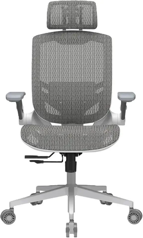 Cougar Speeder One Ergonomic Office/Gaming Chair – Adjustable Lumbar Support, 3D Headrest, Lockable Tilt, 3D Armrests, Breathable Mesh Upholstery, Supports Up to 120 kg – White