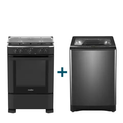 Combo Cocina a Gas 60cm +Lavadora Automática 14kg mabe