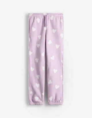 Pantaloni da jogging - Motivo allover - Viola chiaro