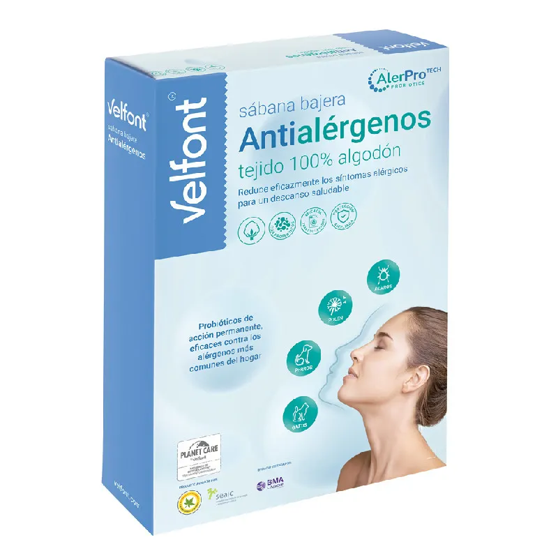 Sábana Ajustable Algodón - Antialérgeno