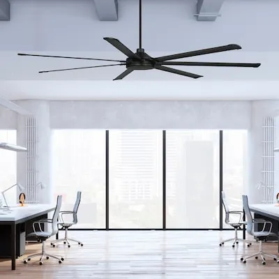 Generation Lighting Maverick 60-in Matte Black with Dark Walnut Blades Covered Outdoor Propeller Ceiling Fan Without Light 3 -Blade