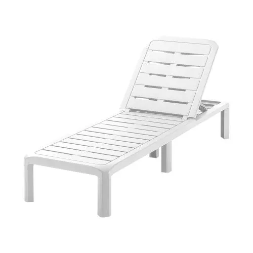 Reposera cama asoleadora Barú color blanco Rimax