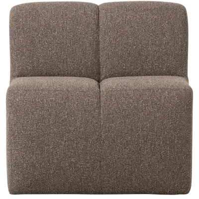 Mojo eetbank 84 cm met rugleuning boucle bruin melange