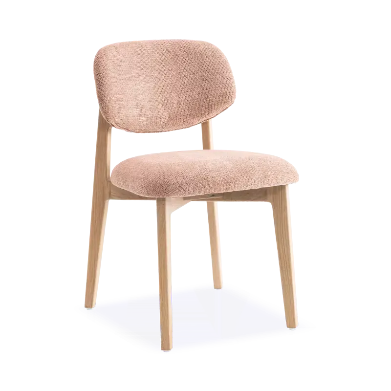 Eetkamerstoel Sophie - stof Aragon Cinnamon - poot eiken naturel