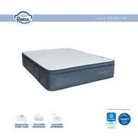 Colchón con Pillow Relax Cama Sencilla 100x190x28cm con Resortes Firmeza Intermedia Vital Rest