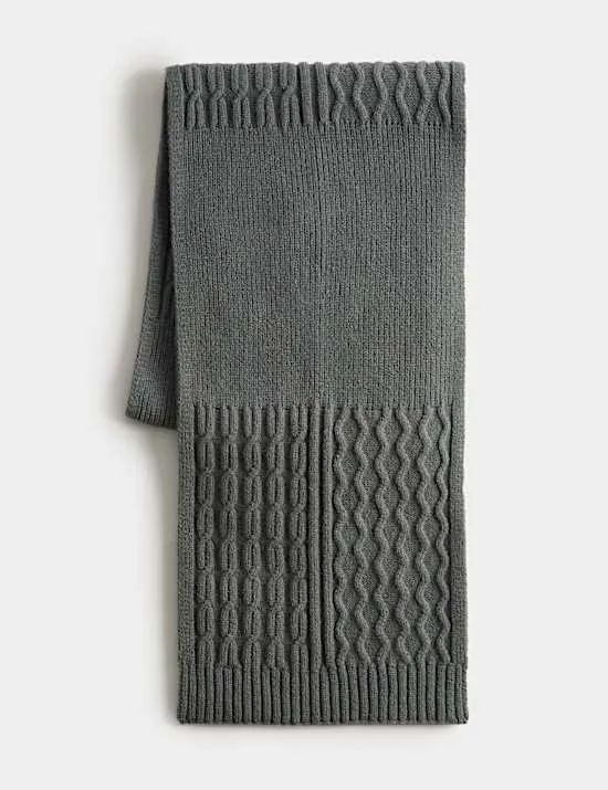 Knitted Cable Scarf