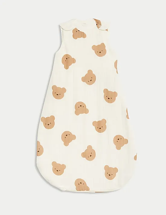 Schlafsack aus reiner Baumwolle mit Spencer Bear™-Motiv und Tog-Wert 2,5 (0–3 Jahre)
